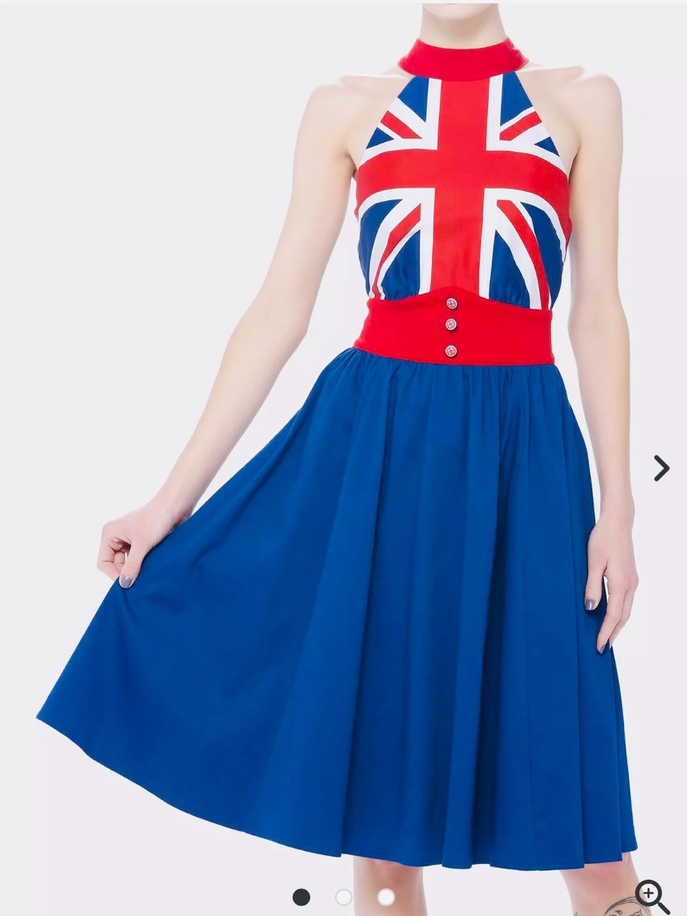 Her Uniform Marvel Red, Blue & White Union Jack Dress - Picture 6 of 11